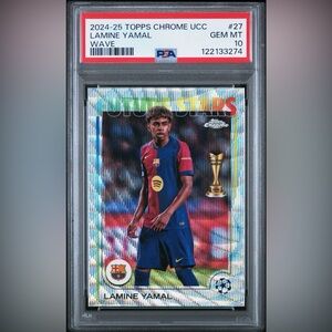2024 Topps Chrome Lamine Yamal Future Stars Wave #27 PSA 10